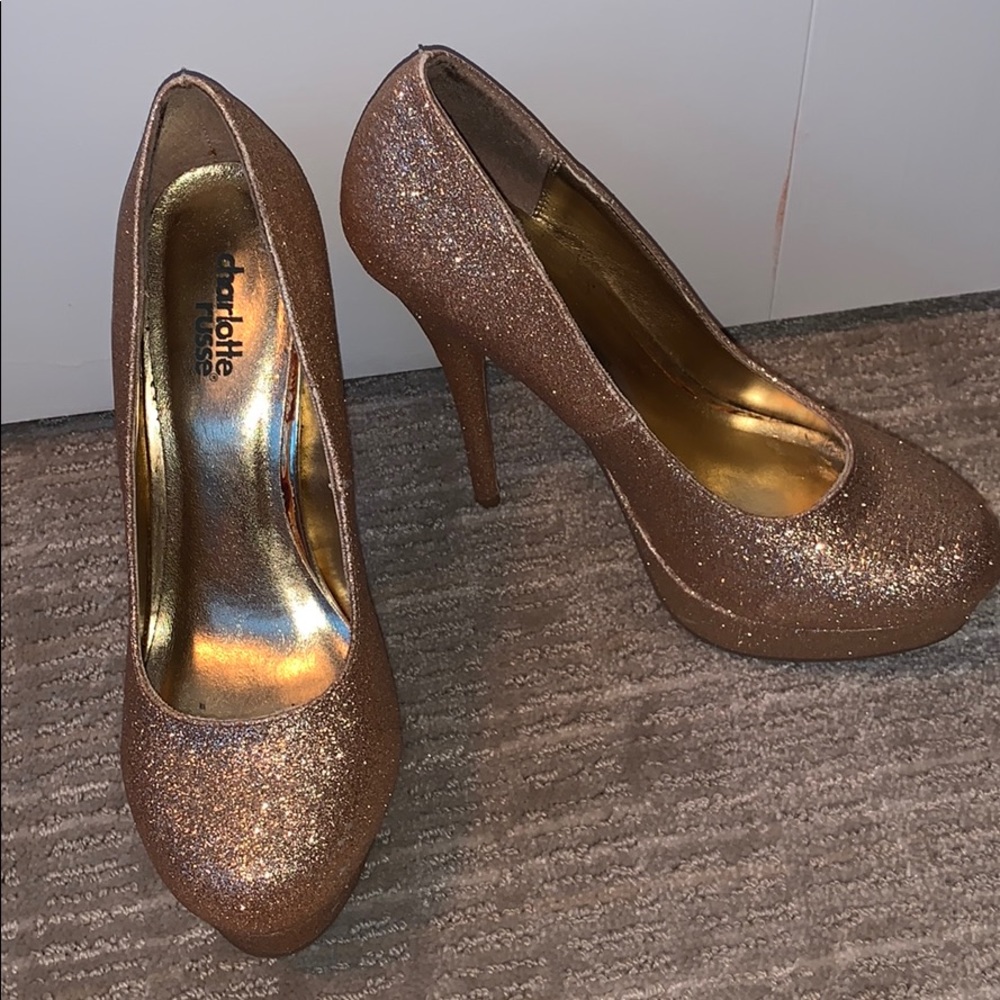 Rose Gold Glitter heels